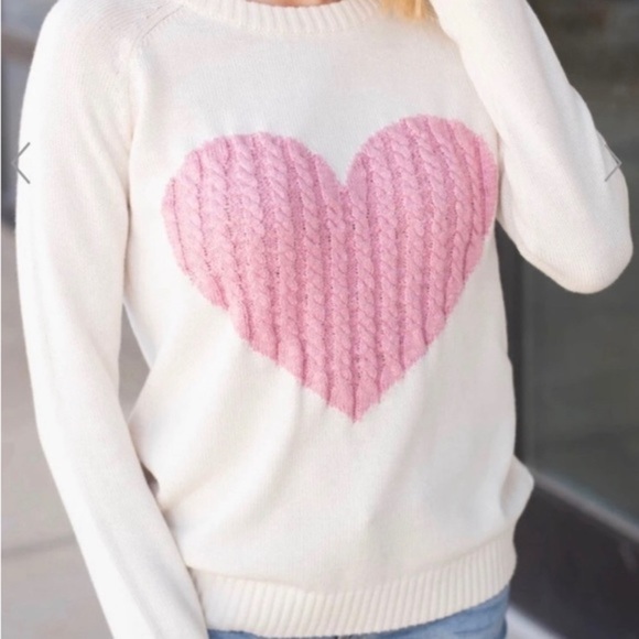 Sweaters - Pink Heart Valentine’s Sweater